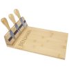 Tábua e utensílios para queijo em bambu "Mancheg"
