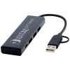 Hub USB 2.0 de alumínio reciclado RCS "Rise"