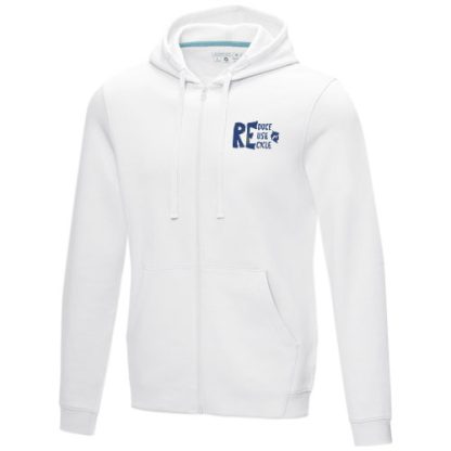 Hoodie para homem com fecho em material orgânico GOTS "Ruby"