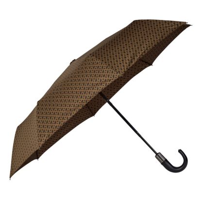 Hugo Boss - Guarda-chuva de bolso Monogramme Camel
