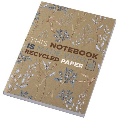 Bloco de notas Kraft A5 de capa mole reciclado - 100 folhas "Novella Austen"
