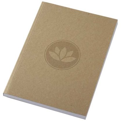 Bloco de notas Kraft A5 de capa mole reciclado - 100 folhas "Novella Austen"