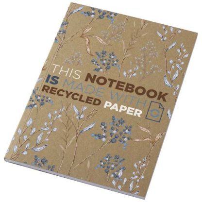 Bloco de notas Kraft A5 de capa mole reciclado - 50 folhas "Novella Austen"