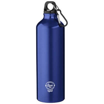 Garrafa de água com mosquetão em alumínio reciclado com certificação RCS de 770 ml "Oregon"