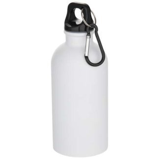 Garrafa de água de aço inoxidável com certificação RCS e parede única de 400 ml com mosquetão "Oregon"