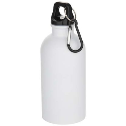 Garrafa de água de aço inoxidável com certificação RCS e parede única de 400 ml com mosquetão "Oregon"