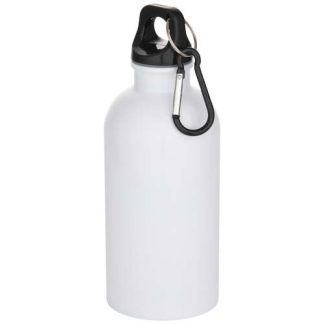 Garrafa de água de aço inoxidável com certificação RCS e parede única de 400 ml para sublimação com mosquetão "Oregon"