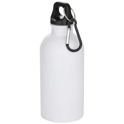 Garrafa de água de aço inoxidável com certificação RCS e parede única de 400 ml para sublimação com mosquetão "Oregon"