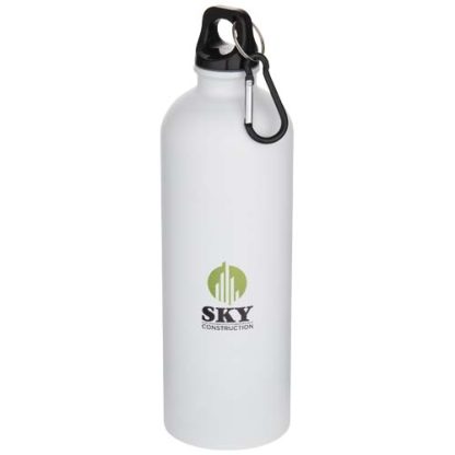 Garrafa de água de aço inoxidável acabamento mate de parede única com certificação RCS de 750 ml com mosquetão "Oregon"
