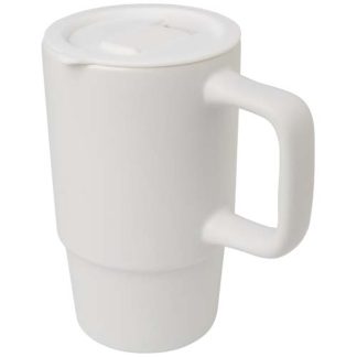 Caneca em cerâmica de 450 ml com tampa de plástico "Carter"
