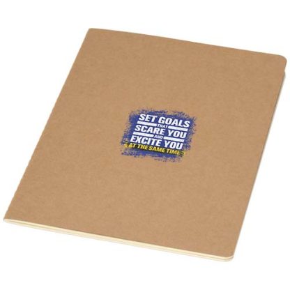 Bloco de notas cahier A5 kraft com páginas pautadas "Slyk"