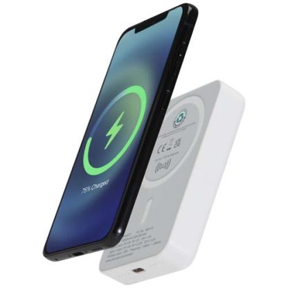 Powerbank magnético sem fios de 10.000 mAh e 15 W com PD de 20 W - feito de plástico reciclado "Acrab"