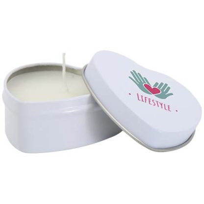 Vela de estanho em formato de coração com aroma de baunilha "Blissful"