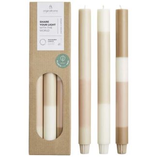 Velas de calcário em camadas - conjunto de 3 "Originalhome"