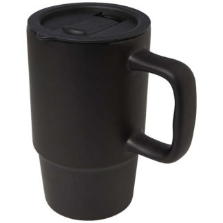 Caneca em cerâmica de 450 ml com tampa de plástico "Carter"
