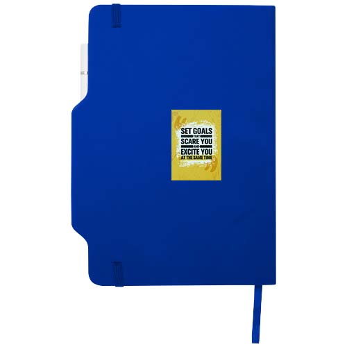 Bloco de notas de capa dura A5 com combinação de caneta e lápis "Nexus" (tinta preta)