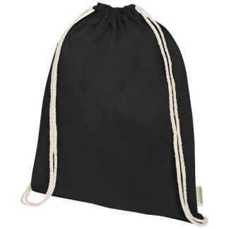 Mochila com cordões de algodão orgânico de 140 g/m² "Orissa" 5L