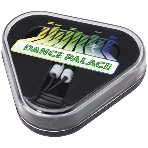 Auriculares com caixa de armazenamento de plástico reciclado "Rebel"