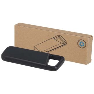 Powerbank de plástico reciclado de 5.000 mAh, 12 W, resistente à água, com mosquetão "Alkes"