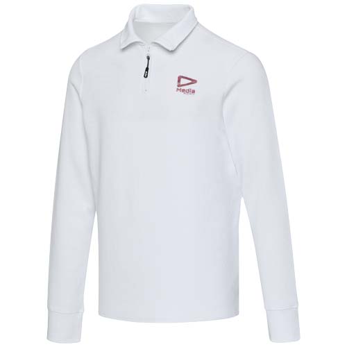 Polo de manga comprida unissexo com meio fecho de correr "Zeus"