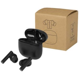 Auscultadores Bluetooth® True Wireless de plástico reciclado com pontas auriculares de silicone "Alterf"