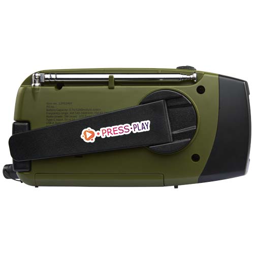Rádio de emergência RCS feito com plástico reciclado "Avior"