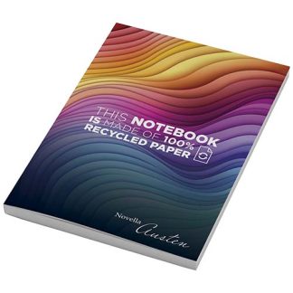 Bloco de notas A5 reciclado de capa mole com 100 folhas "Novella Austen"